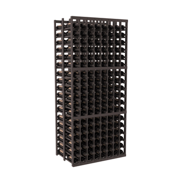 InstaCellar - 8 Column Double Deep Rack in Grand Mahogany Black stained with WineSafe™ Satin Sealant
