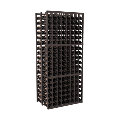InstaCellar - 8 Column Double Deep Rack in Grand Mahogany Black stained with WineSafe™ Satin Sealant