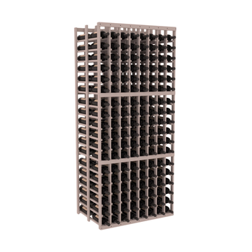 InstaCellar - 8 Column Double Deep Rack in Grand Mahogany Greywash stained without WineSafe™ Satin Sealant