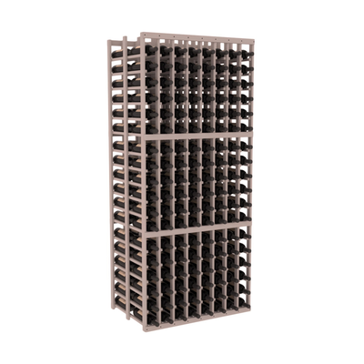 InstaCellar - 8 Column Double Deep Rack in Grand Mahogany Greywash stained without WineSafe™ Satin Sealant