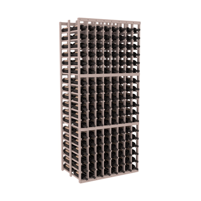 InstaCellar - 8 Column Double Deep Rack in Grand Mahogany Greywash stained with WineSafe™ Satin Sealant