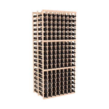 InstaCellar - 8 Column Double Deep Rack in Ponderosa Pine Unstained with WineSafe™ Satin Sealant
