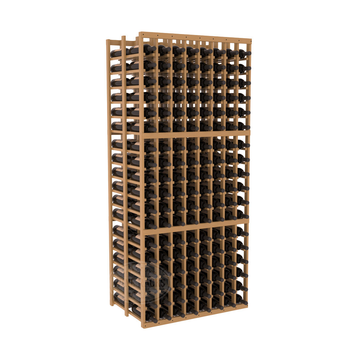 InstaCellar - 8 Column Double Deep Rack in Ponderosa Pine Oak stained with WineSafe™ Satin Sealant