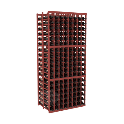 InstaCellar - 8 Column Double Deep Rack in Ponderosa Pine Cherry stained without WineSafe™ Satin Sealant