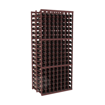 InstaCellar - 8 Column Double Deep Rack in Ponderosa Pine Walnut stained without WineSafe™ Satin Sealant