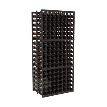 InstaCellar - 8 Column Double Deep Rack in Ponderosa Pine Black stained without WineSafe™ Satin Sealant