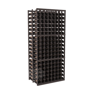 InstaCellar - 8 Column Double Deep Rack in Ponderosa Pine Black stained with WineSafe™ Satin Sealant