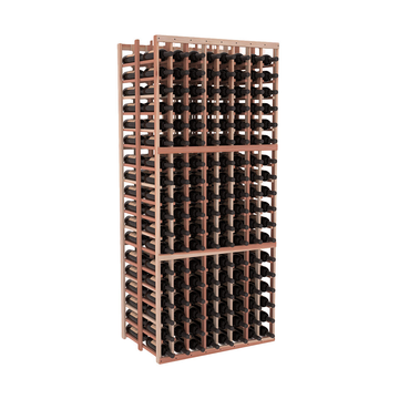 InstaCellar - 8 Column Double Deep Rack in Premium Redwood Unstained without WineSafe™ Satin Sealant