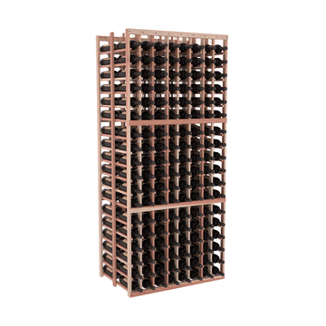InstaCellar - 8 Column Double Deep Rack in Premium Redwood Unstained with WineSafe™ Satin Sealant