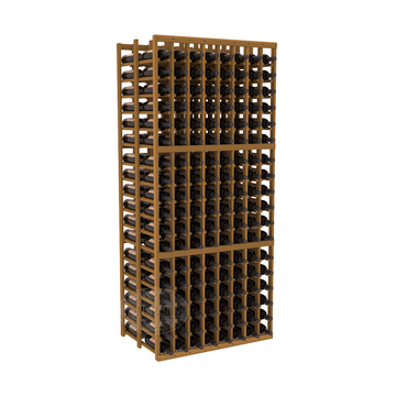 InstaCellar - 8 Column Double Deep Rack in Premium Redwood Oak stained without WineSafe™ Satin Sealant