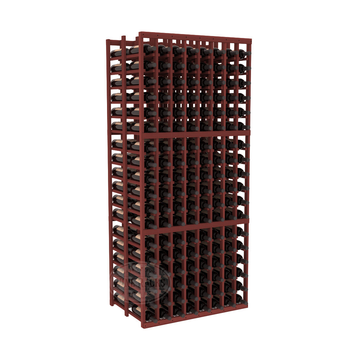 InstaCellar - 8 Column Double Deep Rack in Premium Redwood Cherry stained without WineSafe™ Satin Sealant