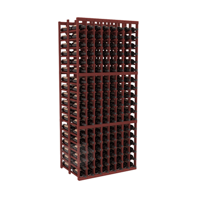 InstaCellar - 8 Column Double Deep Rack in Premium Redwood Cherry stained without WineSafe™ Satin Sealant