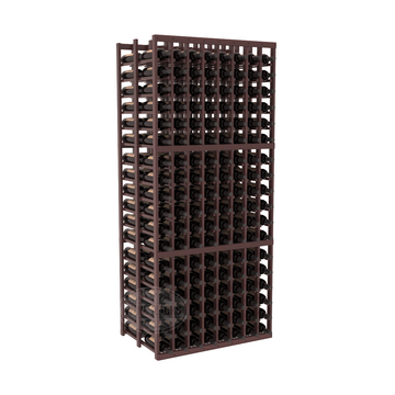 InstaCellar - 8 Column Double Deep Rack in Premium Redwood Walnut stained with WineSafe™ Satin Sealant