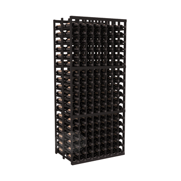 InstaCellar - 8 Column Double Deep Rack in Premium Redwood Black stained without WineSafe™ Satin Sealant