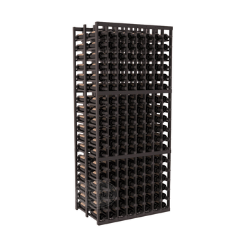 InstaCellar - 8 Column Double Deep Rack in Premium Redwood Black stained with WineSafe™ Satin Sealant