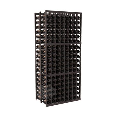 InstaCellar - 8 Column Double Deep Rack in Premium Redwood Black stained with WineSafe™ Satin Sealant