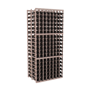 InstaCellar - 8 Column Double Deep Rack in Premium Redwood Greywash stained without WineSafe™ Satin Sealant