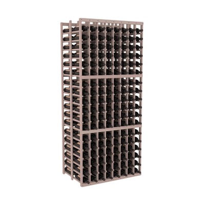 InstaCellar - 8 Column Double Deep Rack in Premium Redwood Greywash stained without WineSafe™ Satin Sealant