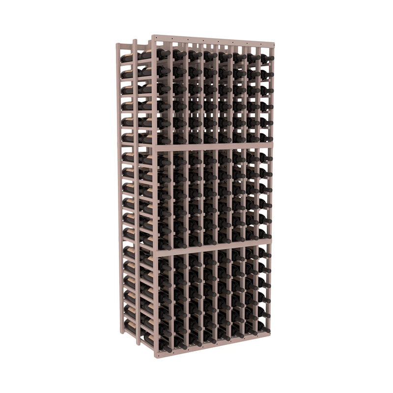 InstaCellar - 8 Column Double Deep Rack in Premium Redwood Greywash stained without WineSafe™ Satin Sealant