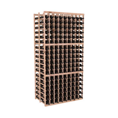 InstaCellar - 9 Column Double Deep Rack in Knotty Alder Unstained without WineSafe™ Satin Sealant