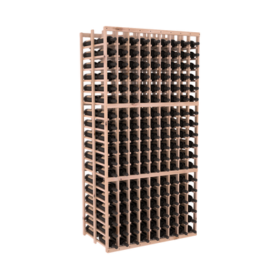 InstaCellar - 9 Column Double Deep Rack in Knotty Alder Unstained with WineSafe™ Satin Sealant