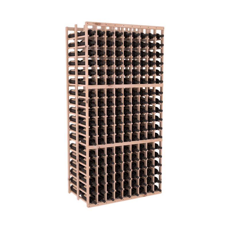 InstaCellar - 9 Column Double Deep Rack in Knotty Alder Unstained with WineSafe™ Satin Sealant