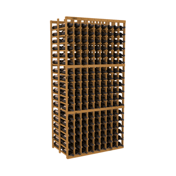 InstaCellar - 9 Column Double Deep Rack in Knotty Alder Oak stained without WineSafe™ Satin Sealant