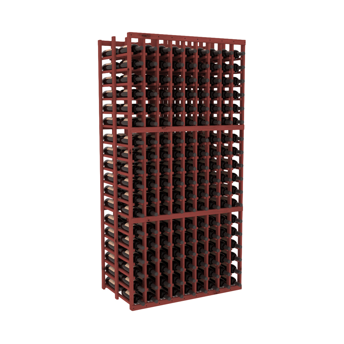 InstaCellar - 9 Column Double Deep Rack in Knotty Alder Cherry stained without WineSafe™ Satin Sealant