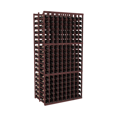 InstaCellar - 9 Column Double Deep Rack in Knotty Alder Walnut stained without WineSafe™ Satin Sealant