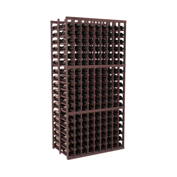 InstaCellar - 9 Column Double Deep Rack in Knotty Alder Walnut stained with WineSafe™ Satin Sealant