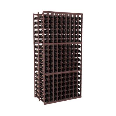 InstaCellar - 9 Column Double Deep Rack in Knotty Alder Walnut stained with WineSafe™ Satin Sealant