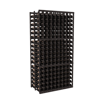 InstaCellar - 9 Column Double Deep Rack in Knotty Alder Black stained without WineSafe™ Satin Sealant