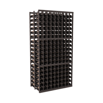 InstaCellar - 9 Column Double Deep Rack in Knotty Alder Black stained with WineSafe™ Satin Sealant