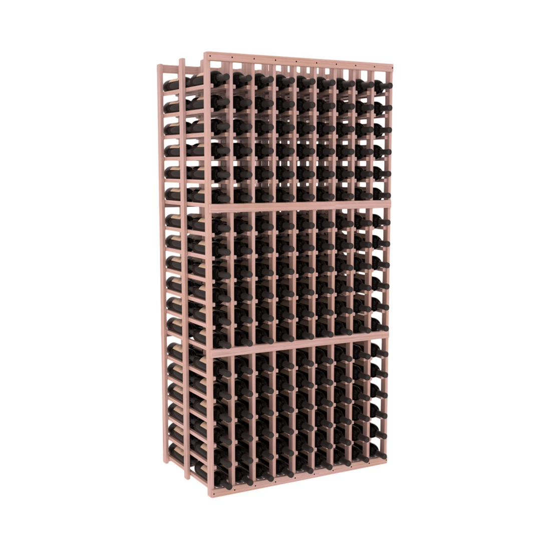 InstaCellar - 9 Column Double Deep Rack in Grand Mahogany Unstained with WineSafe™ Satin Sealant