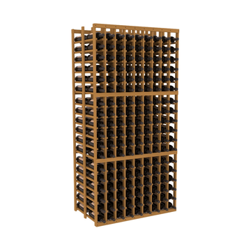 InstaCellar - 9 Column Double Deep Rack in Grand Mahogany Oak stained without WineSafe™ Satin Sealant
