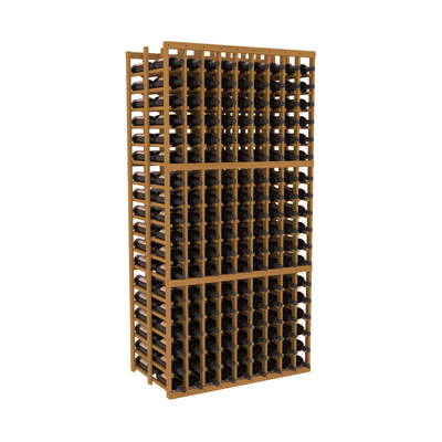 InstaCellar - 9 Column Double Deep Rack in Grand Mahogany Oak stained without WineSafe™ Satin Sealant
