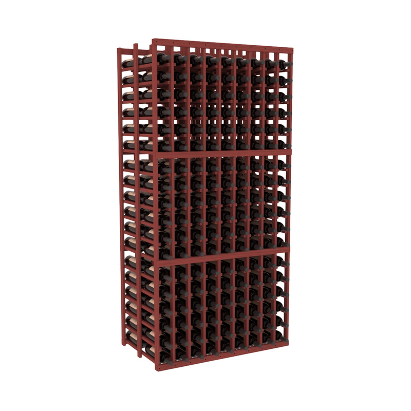 InstaCellar - 9 Column Double Deep Rack in Grand Mahogany Cherry stained without WineSafe™ Satin Sealant