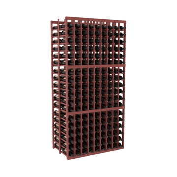 InstaCellar - 9 Column Double Deep Rack in Grand Mahogany Cherry stained with WineSafe™ Satin Sealant