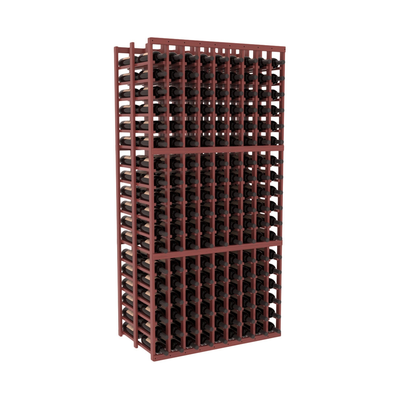 InstaCellar - 9 Column Double Deep Rack in Grand Mahogany Cherry stained with WineSafe™ Satin Sealant