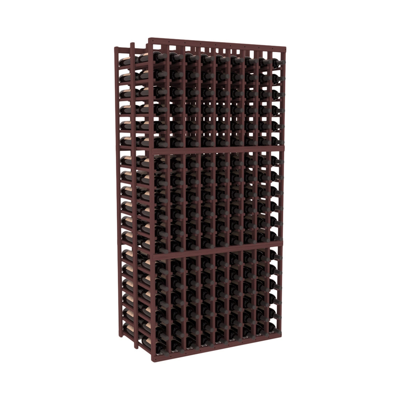 InstaCellar - 9 Column Double Deep Rack in Grand Mahogany Walnut stained without WineSafe™ Satin Sealant