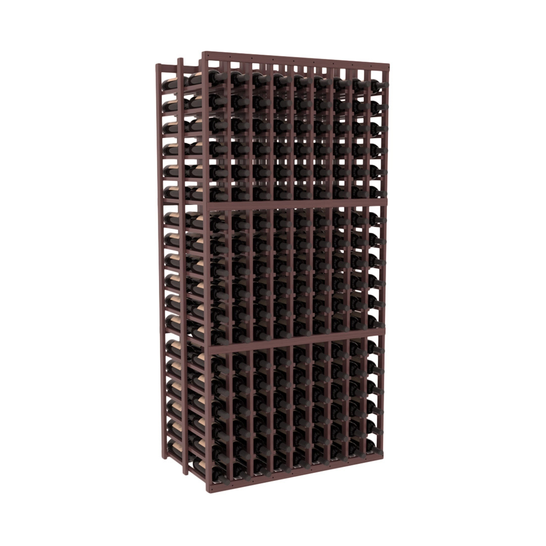 InstaCellar - 9 Column Double Deep Rack in Grand Mahogany Walnut stained with WineSafe™ Satin Sealant