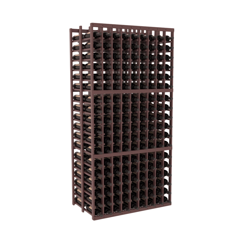 InstaCellar - 9 Column Double Deep Rack in Grand Mahogany Walnut stained with WineSafe™ Satin Sealant