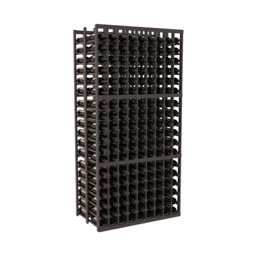 InstaCellar - 9 Column Double Deep Rack in Grand Mahogany Black stained with WineSafe™ Satin Sealant