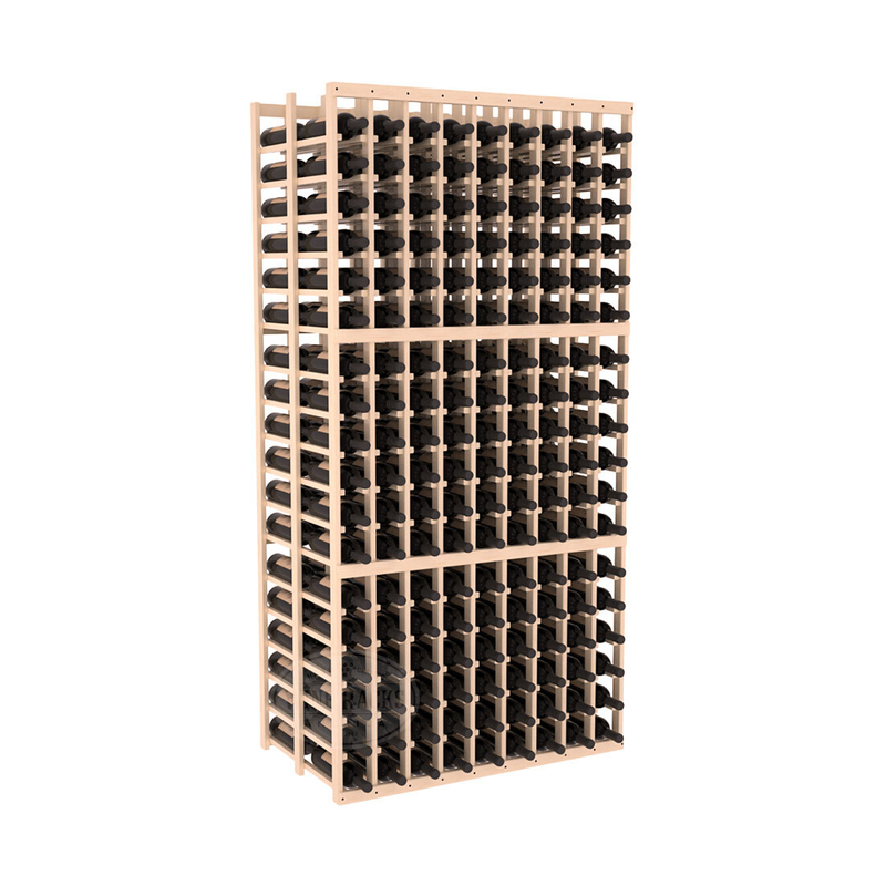 InstaCellar - 9 Column Double Deep Rack in Ponderosa Pine Unstained with WineSafe™ Satin Sealant