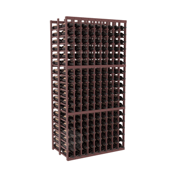 InstaCellar - 9 Column Double Deep Rack in Ponderosa Pine Walnut stained with WineSafe™ Satin Sealant