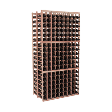 InstaCellar - 9 Column Double Deep Rack in Premium Redwood Unstained with WineSafe™ Satin Sealant