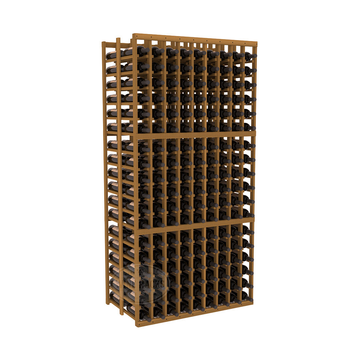 InstaCellar - 9 Column Double Deep Rack in Premium Redwood Oak stained without WineSafe™ Satin Sealant