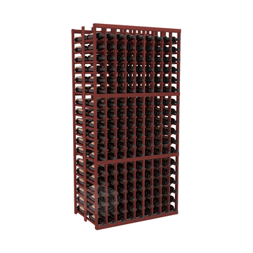 InstaCellar - 9 Column Double Deep Rack in Premium Redwood Cherry stained without WineSafe™ Satin Sealant