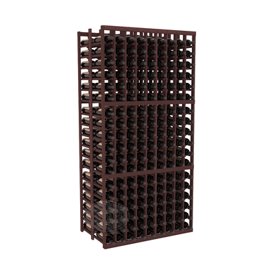 InstaCellar - 9 Column Double Deep Rack in Premium Redwood Walnut stained without WineSafe™ Satin Sealant