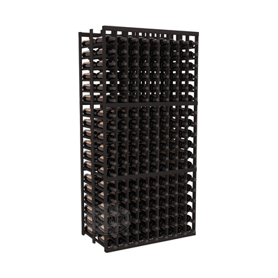 InstaCellar - 9 Column Double Deep Rack in Premium Redwood Black stained without WineSafe™ Satin Sealant